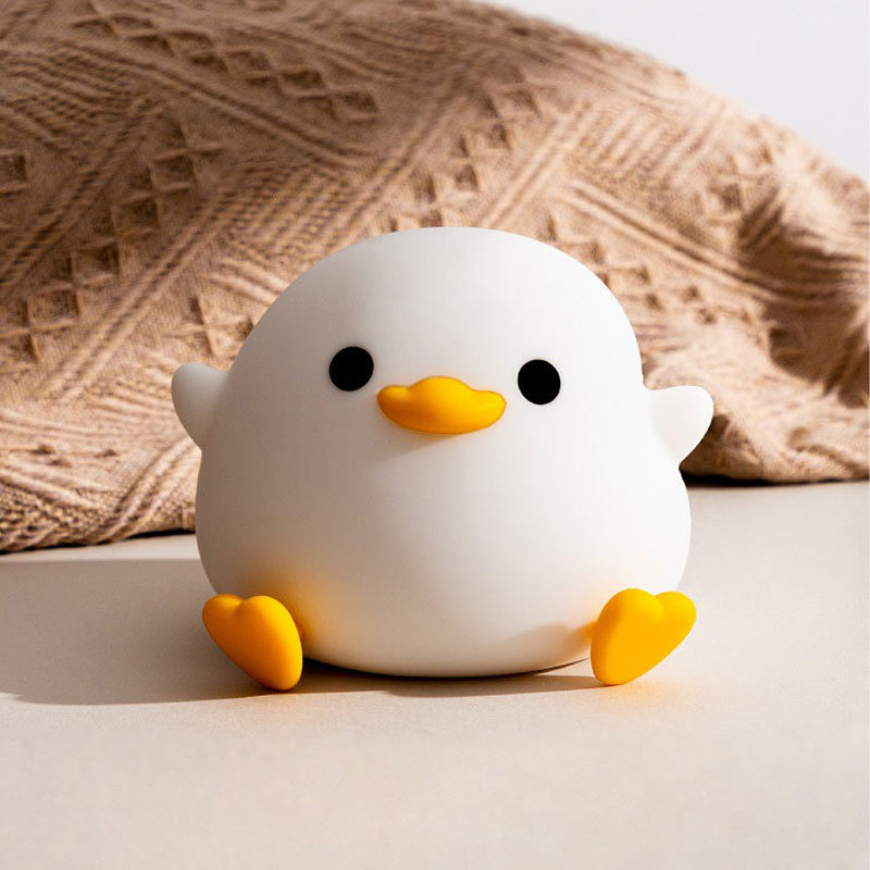 Doudou Duck Silicone Night Light - USB Charging Bedside Alarm Lamp for a Cozy Bedroom Ambience