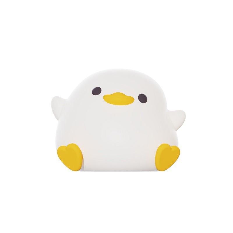 Doudou Duck Silicone Night Light - USB Charging Bedside Alarm Lamp for a Cozy Bedroom Ambience