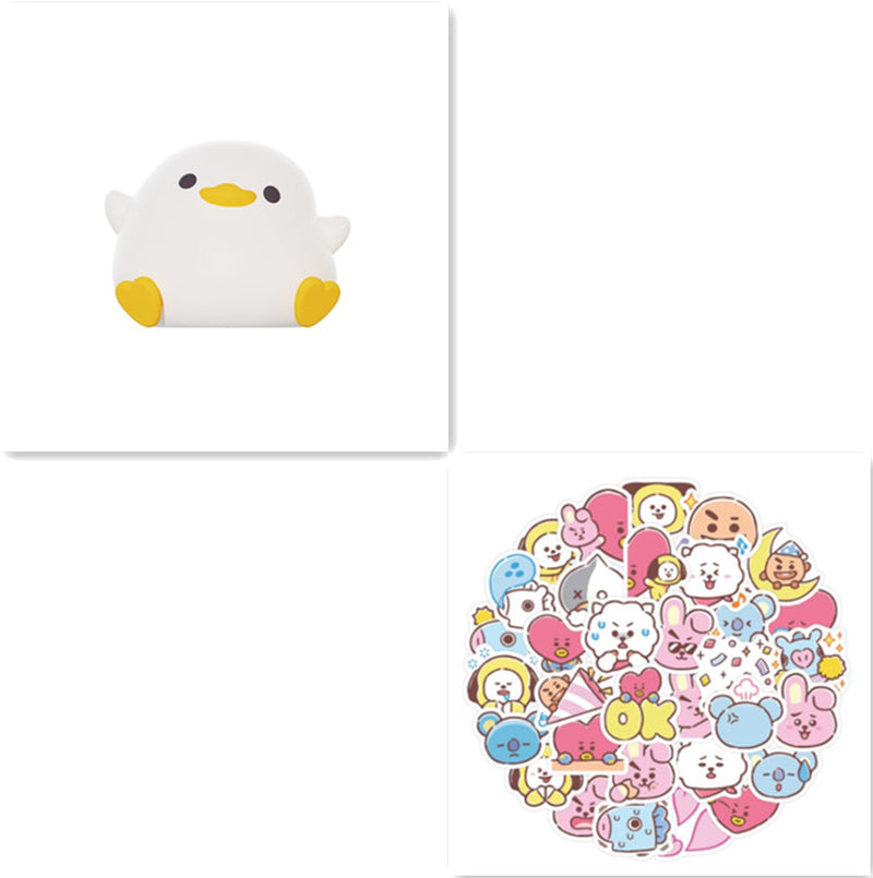 Doudou Duck Silicone Night Light - USB Charging Bedside Alarm Lamp for a Cozy Bedroom Ambience