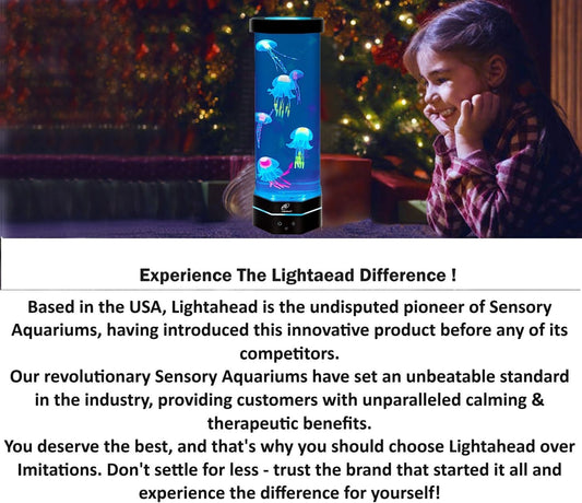 Enchanting LED Jellyfish Lamp - Color Changing Mood Light & Sensory Aquarium Decor (15 Inches Tall)